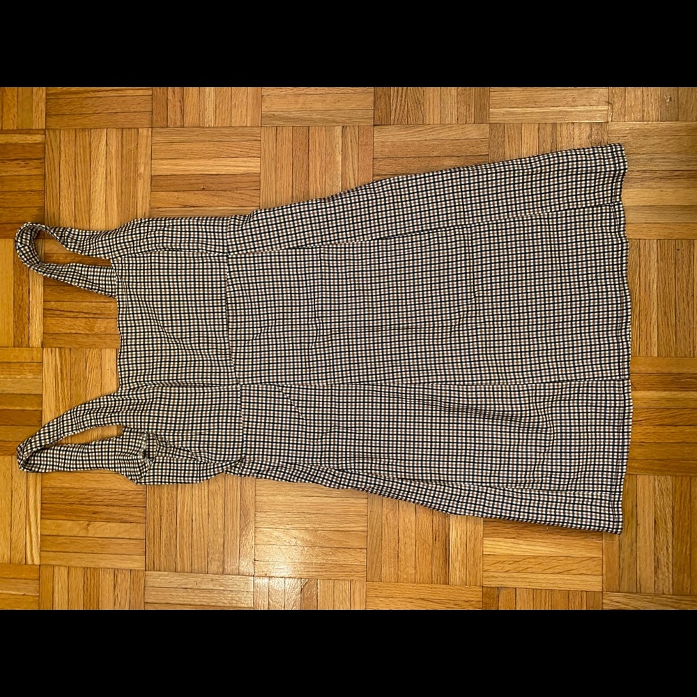 Altard state black and brown checkered mini dress